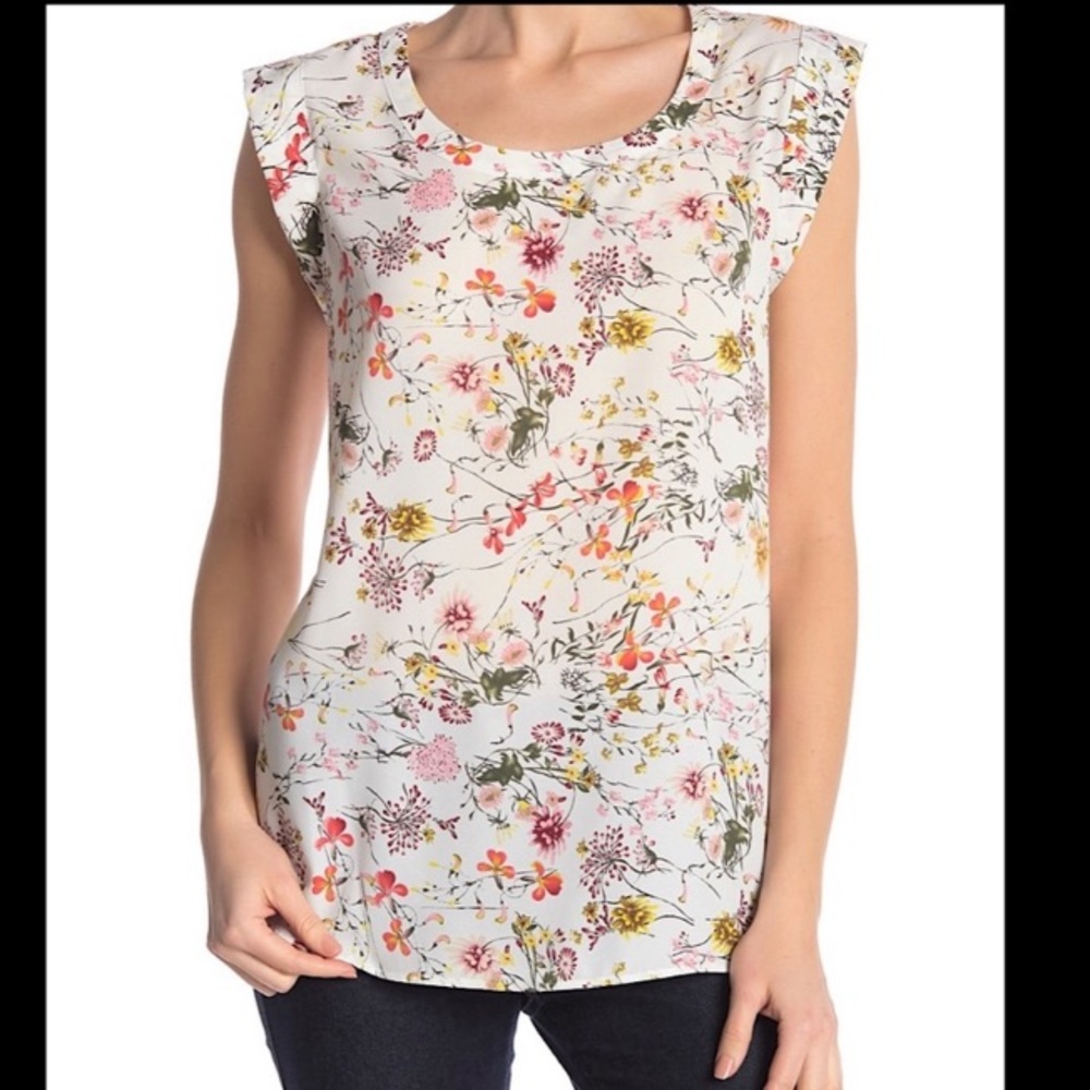 Anthropologie Pleione Bailey double pleat blouse XS